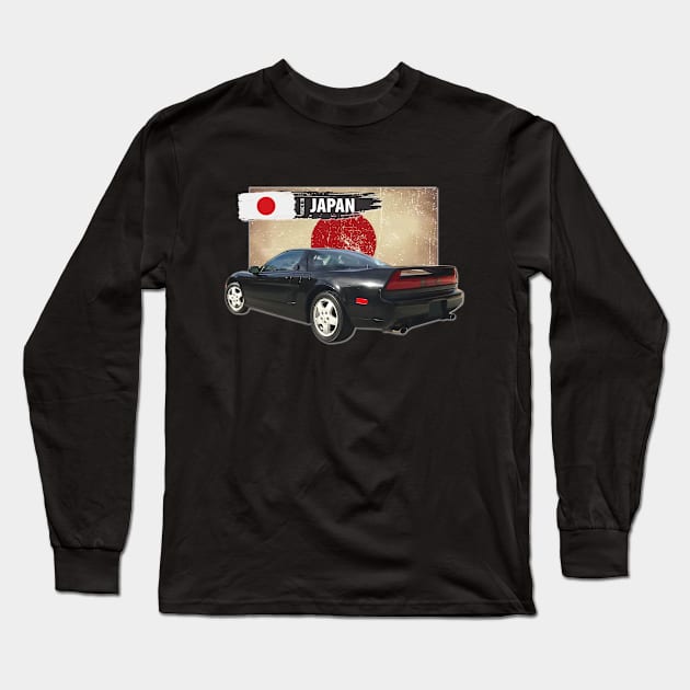 1991 Acura NSX in Berlina Black 06 Long Sleeve T-Shirt by Stickers Cars